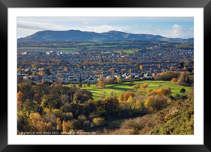 Autumn View from Holyrood Park over Prestonfield G Framed Mounted Print by Arch White
