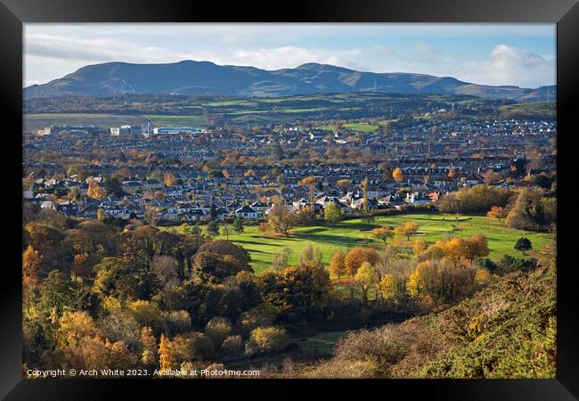 Autumn View from Holyrood Park over Prestonfield G Framed Print by Arch White