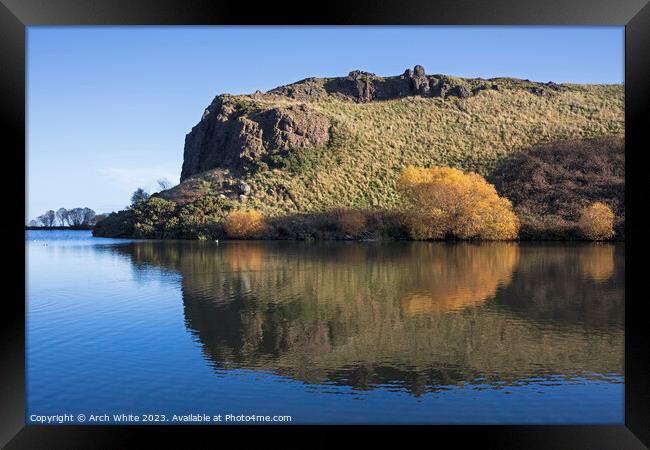 Dunsapie Loch and Crags, Holyrood Park, Edinburgh, Framed Print by Arch White