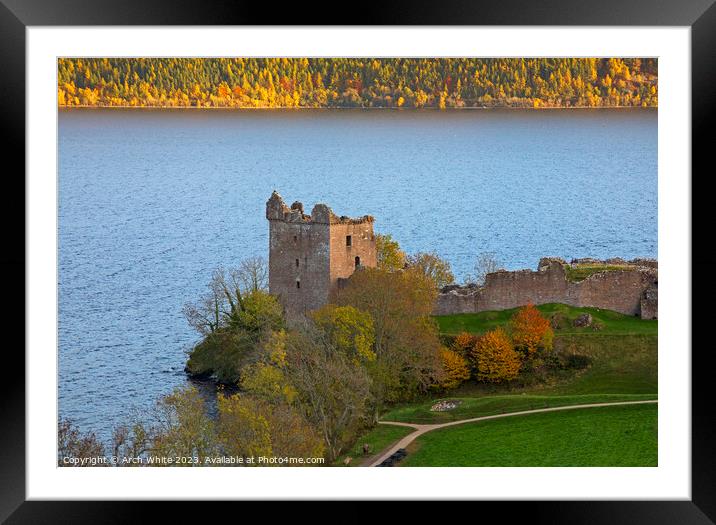 Urquhart Castle, Inverness, Highlands, Scotland, U Framed Mounted Print by Arch White