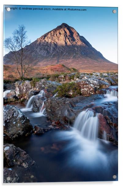 glen Etive  Acrylic by Andrew percival