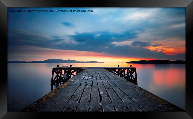 portencross pier Framed Print by Andrew percival