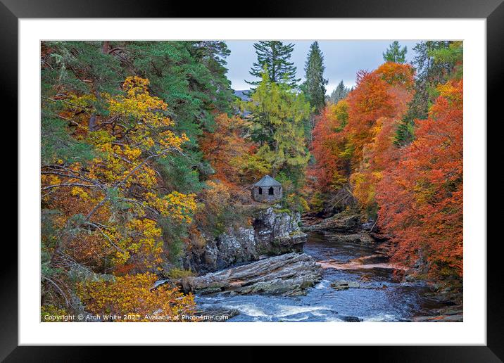Invermoriston, Invermoriston River, with Summer Ho Framed Mounted Print by Arch White