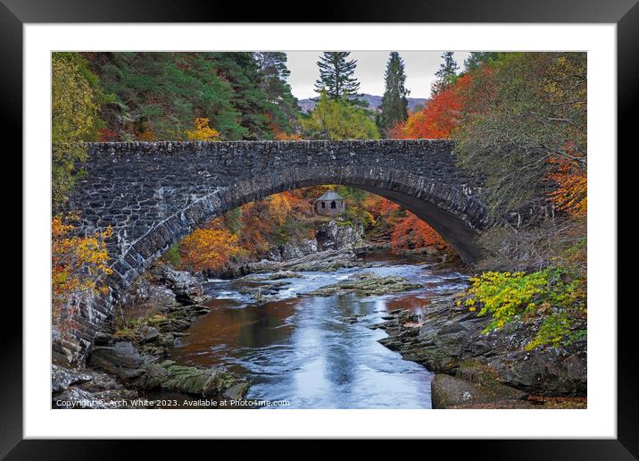 Invermoriston, Thomas Telford road Bridge, over In Framed Mounted Print by Arch White