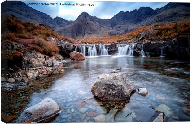 fairy pools isle of sky Canvas Print by Andrew percival