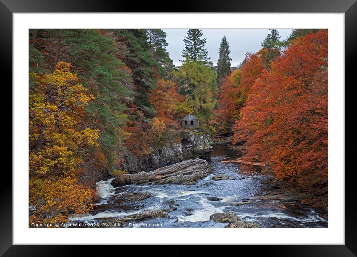 Invermoriston, Invermoriston River, with Summer Ho Framed Mounted Print by Arch White