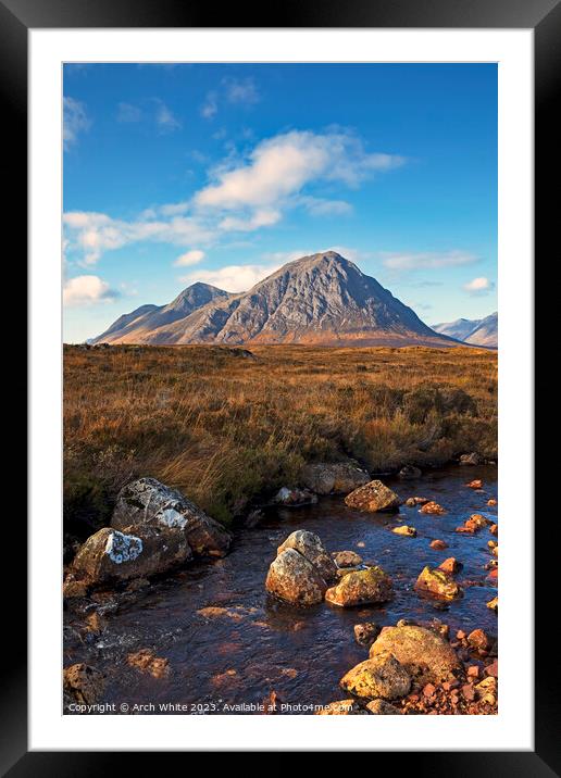 Buachaille Etive Mor, Lochaber, Scotland, UK. Framed Mounted Print by Arch White