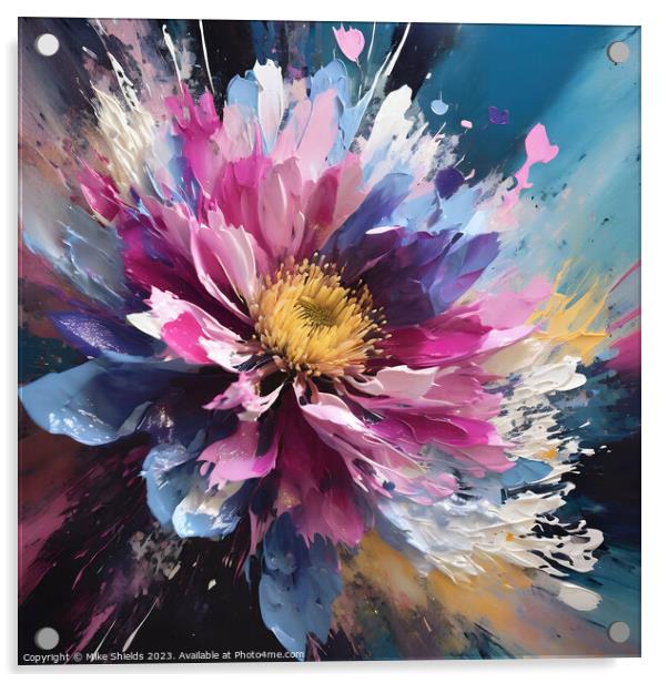 Floral Harmony Acrylic by Mike Shields