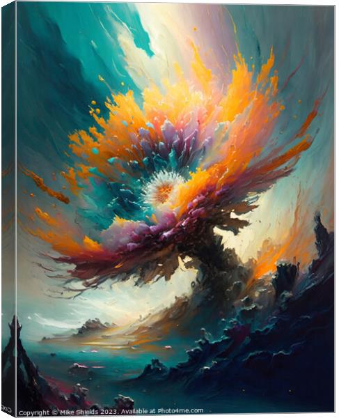 Rising from the Destruction Canvas Print by Mike Shields