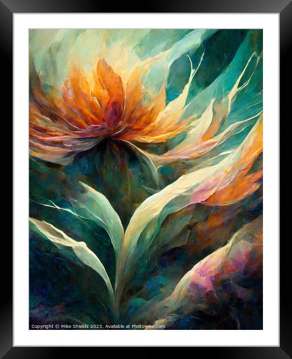 Floral of Gold Framed Mounted Print by Mike Shields