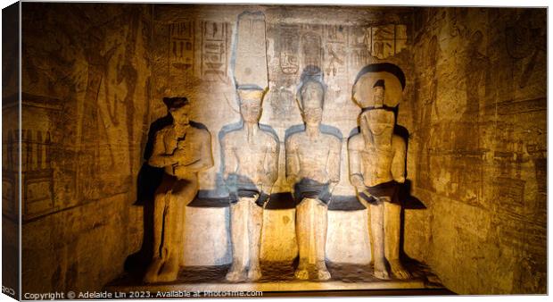 The sanctuary inside the Temple of Ramesses II at  Canvas Print by Adelaide Lin