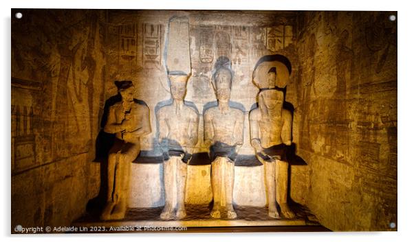 The sanctuary inside the Temple of Ramesses II at  Acrylic by Adelaide Lin