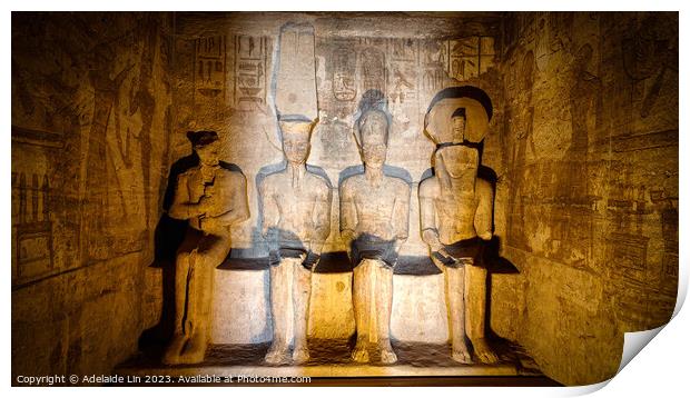 The sanctuary inside the Temple of Ramesses II at  Print by Adelaide Lin