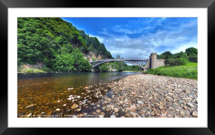 Craigellachie Bridge River Spey Moray Highland Scotland 1814 Thomas Telford Framed Mounted Print by OBT imaging
