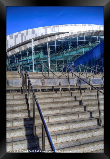 Tottenham Stadium Steps Framed Print by David Pyatt