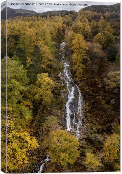 Sour Milk Gills falls Buttermere Canvas Print by Graham Moore
