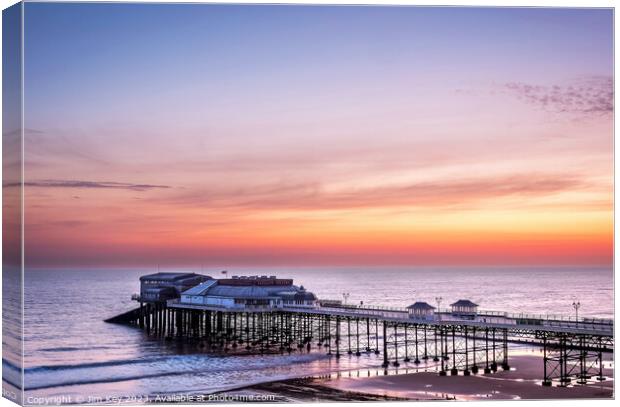 Cromer Pier Norfolk Sunrise  Canvas Print by Jim Key
