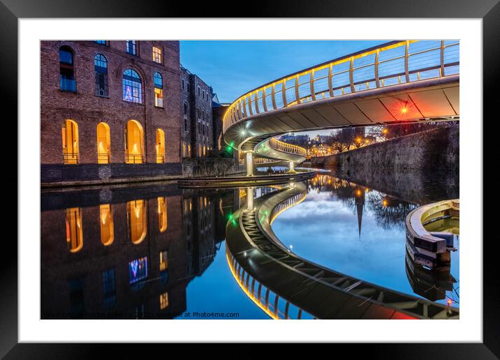 Castle Bridge snaking over the river in Bristol, UK Framed Mounted Print by Martin Williams