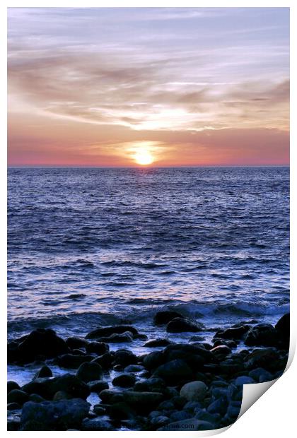 Sunset at Choklaka beach, Patmos 1 Print by Paul Boizot