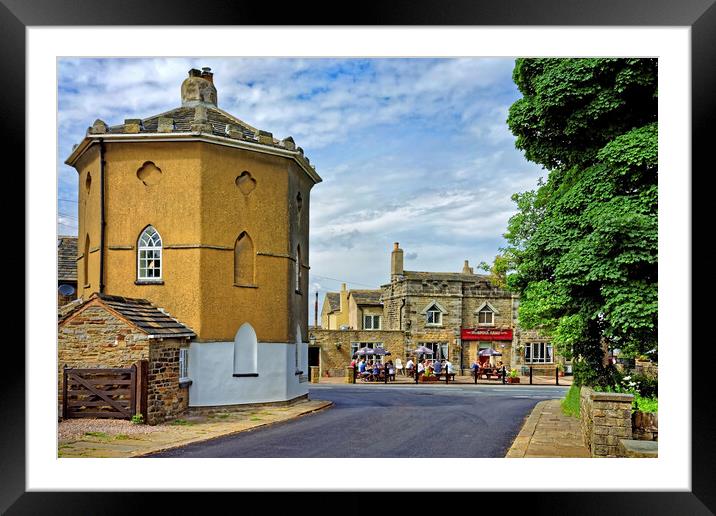 Ringinglow Roundhouse and Norfolk Arms Framed Mounted Print by Darren Galpin