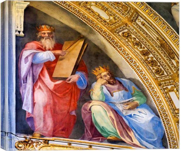 Kings Fresco Basilica Santa Maria Maggiore Rome Italy. Canvas Print by William Perry