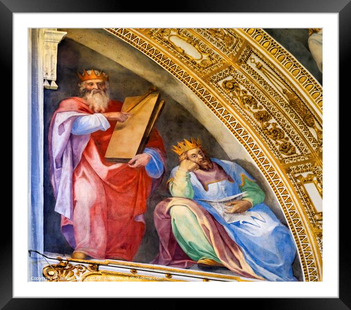 Kings Fresco Basilica Santa Maria Maggiore Rome Italy. Framed Mounted Print by William Perry