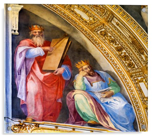Kings Fresco Basilica Santa Maria Maggiore Rome Italy. Acrylic by William Perry
