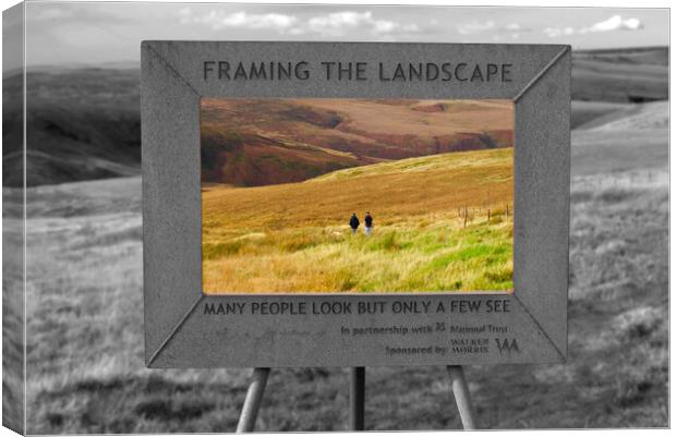Framing The Landscape Marsden Moor Canvas Print by Alison Chambers