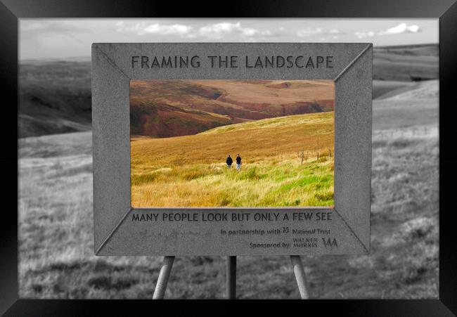Framing The Landscape Marsden Moor Framed Print by Alison Chambers
