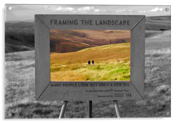 Framing The Landscape Marsden Moor Acrylic by Alison Chambers