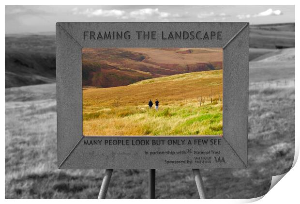 Framing The Landscape Marsden Moor Print by Alison Chambers