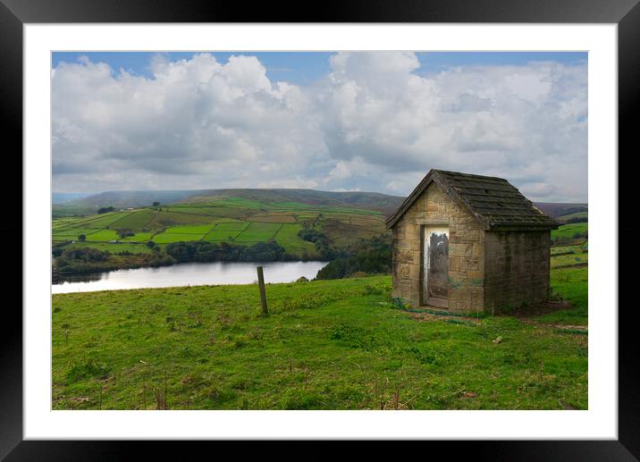 Digley Reservoir Landscape  Framed Mounted Print by Alison Chambers