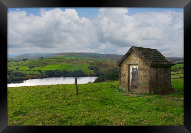 Digley Reservoir Landscape  Framed Print by Alison Chambers