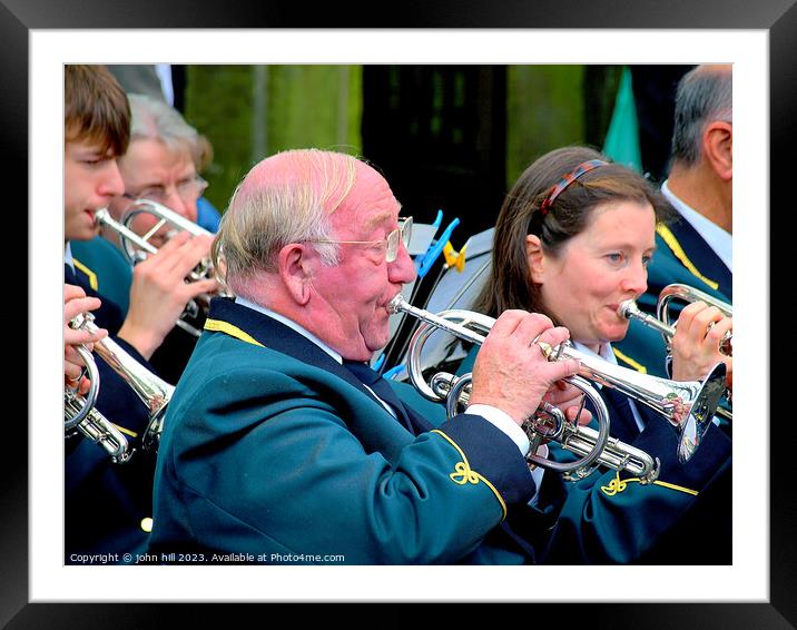 Brass Band. Framed Mounted Print by john hill