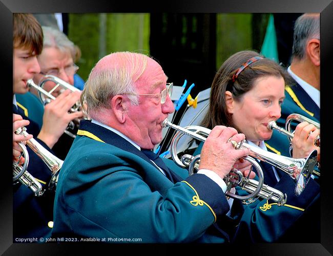 Brass Band. Framed Print by john hill