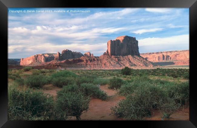 Monument Valley, Arizona-Utah Border Framed Print by Derek Daniel
