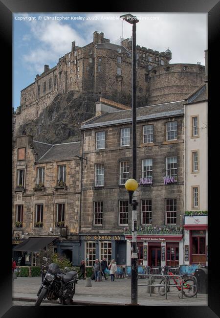 Edinburgh Castle and Old Town Framed Print by Christopher Keeley