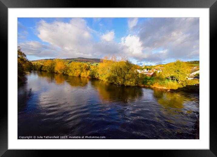 River Usk in Autumn Framed Mounted Print by Julie Tattersfield