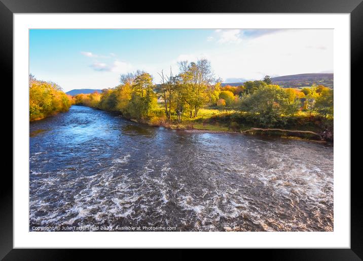 River Usk from the bridge Framed Mounted Print by Julie Tattersfield