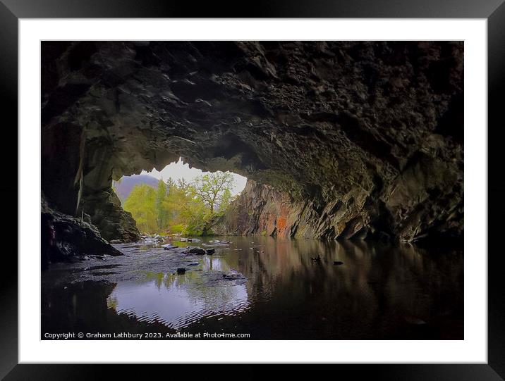 Rydal cave, Lake District Framed Mounted Print by Graham Lathbury