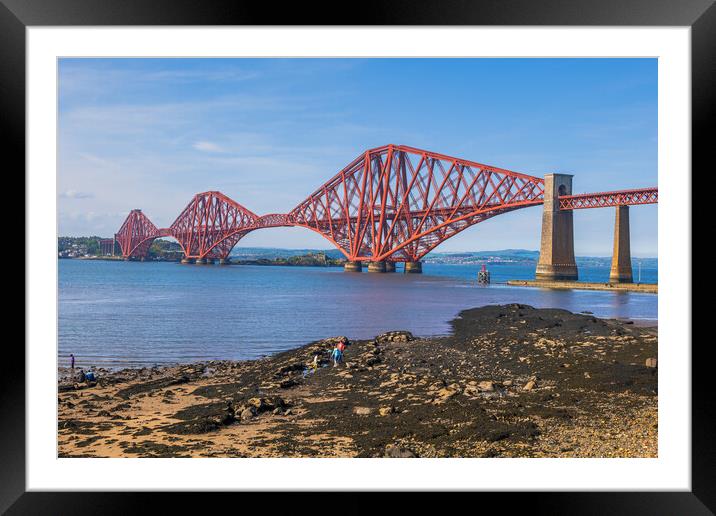 Forth Bridge From Queensferry Shore In Scotland Framed Mounted Print by Artur Bogacki