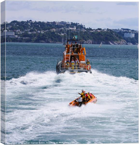 Torbay Lifeboats Canvas Print by Stephen Hamer