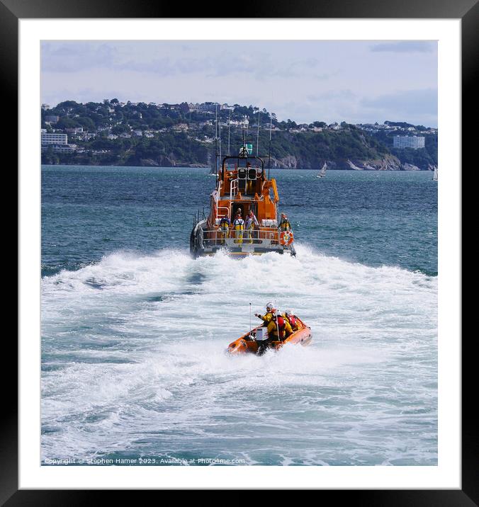Torbay Lifeboats Framed Mounted Print by Stephen Hamer