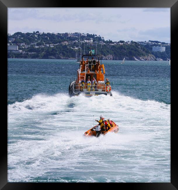 Torbay Lifeboats Framed Print by Stephen Hamer