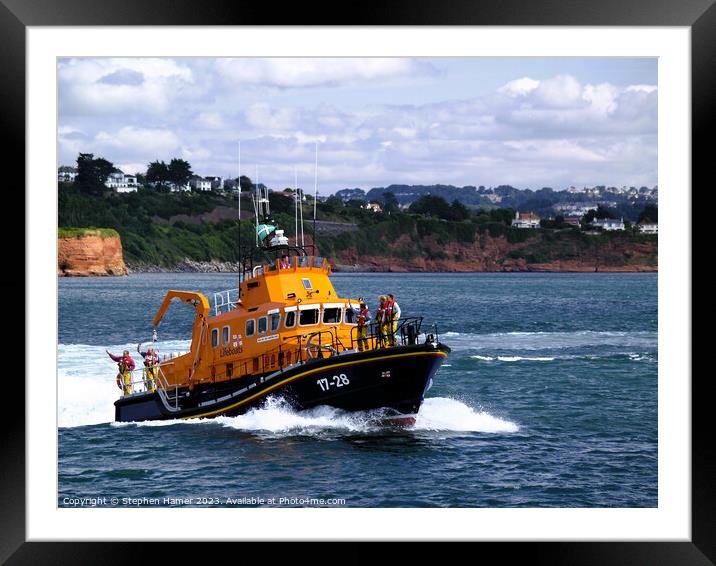 Torbay Lifeboat Framed Mounted Print by Stephen Hamer