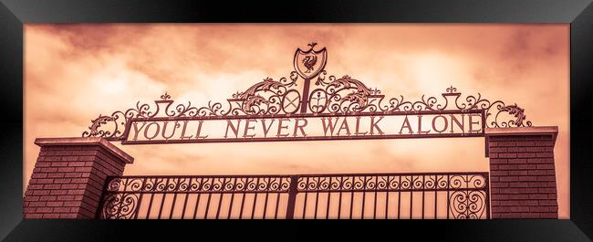 Letterbox crop of the Shankly Gates Framed Print by Jason Wells