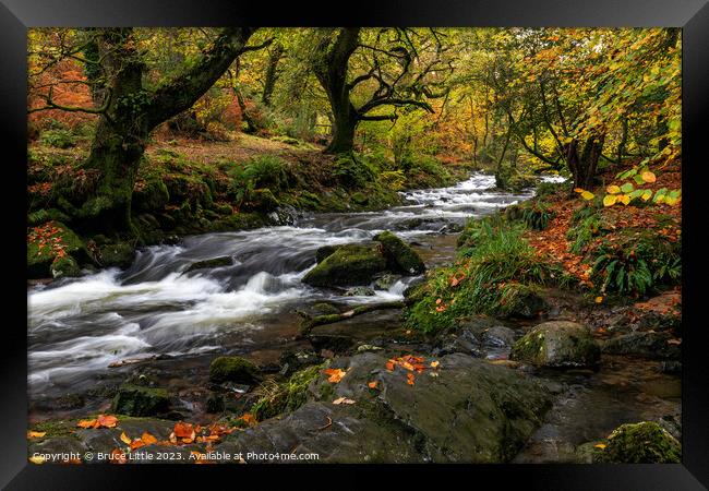 Autumnal Dartmoor River Framed Print by Bruce Little