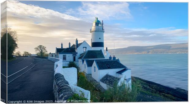 Cloch Lighthouse Gourock Canvas Print by RJW Images