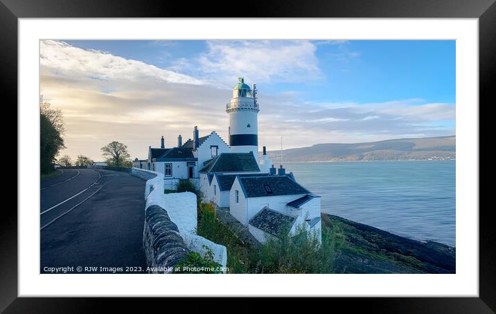 Cloch Lighthouse Gourock Framed Mounted Print by RJW Images