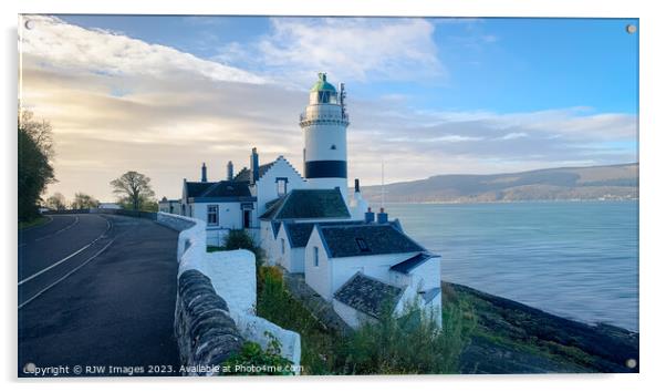 Cloch Lighthouse Gourock Acrylic by RJW Images